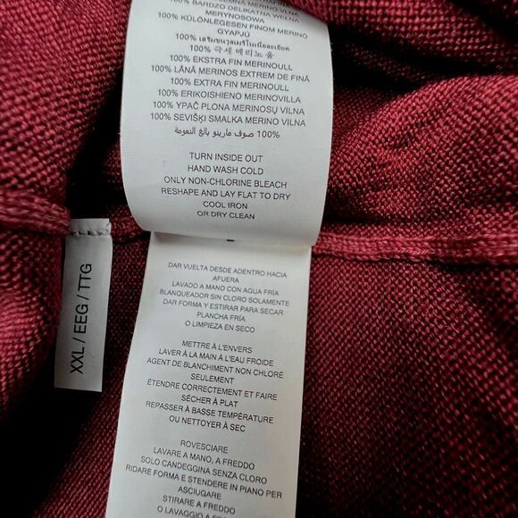 New Michael Kors Men Burgundy Sweatshirt Turtleneck Long Sleeve Sweater US XXL - Picture 10 of 10